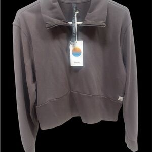 Vuori Dark Brown Quarter-Zip Pullover